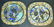 BJORN WIINBLAD. A PAIR OF ROSENTHAL GLASS PLATES 1976 &