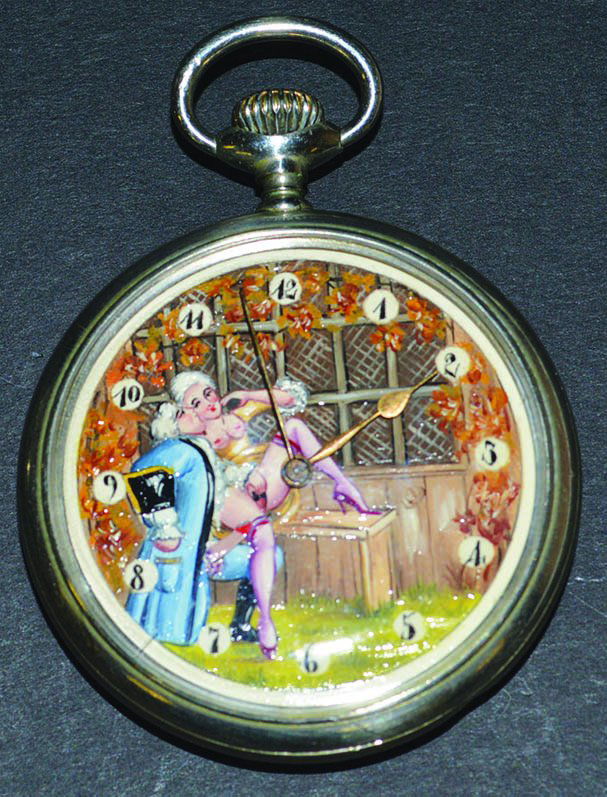 AN ITALIAN DOXA EROTIC POCKET WATCH. £80-120.: AN ITALIAN DOXA EROTIC POCKET WATCH. £80-120.
