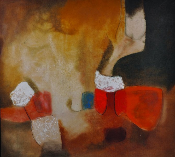 Aubrey Williams (1926-1990) British. “Maridowa Series”: Aubrey Williams (1926-1990) British. “Maridowa Series” No. 6, Oil on Canvas, Signed, Inscribed and Dated ’64 on the reverse, 36” x 40”.