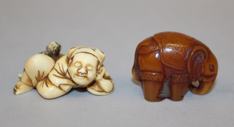 A GOOD QUALITY JAPANESE EDO PERIOD CARVED IVORY (1 of 8)