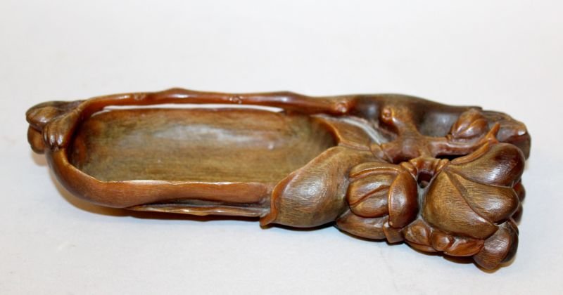 A GOOD 19TH CENTURY CHINESE CARVED RHINOCEROS HORN (1 of 7)