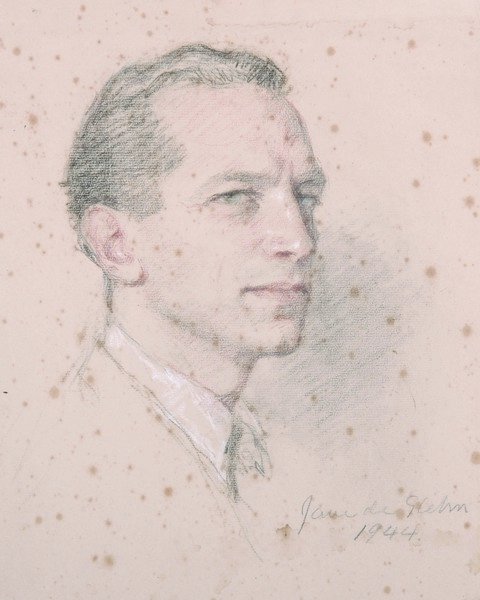 Jane Erin Emmet de Glehn (1873-1961) British. Portrait: Jane Erin Emmet de Glehn (1873-1961) British. Portrait of a Man, Pencil, Signed and Dated 1944, Unframed, 15” x 12.5”. £50-£80.