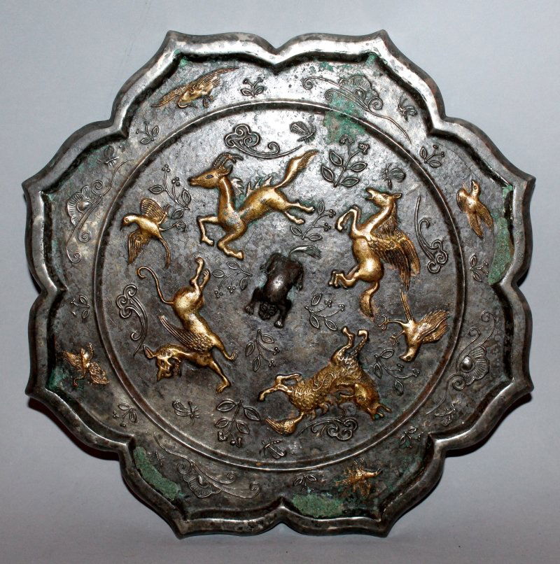 A GOOD QUALITY LARGE CHINESE TANG-STYLE SILVERED AND (1 of 5)