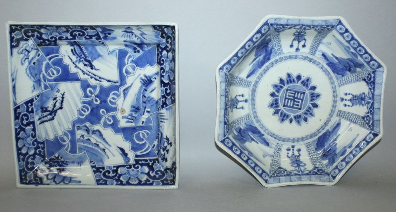 TWO 19TH/20TH CENTURY JAPANESE BLUE & WHITE PORCELAIN (1 of 4)