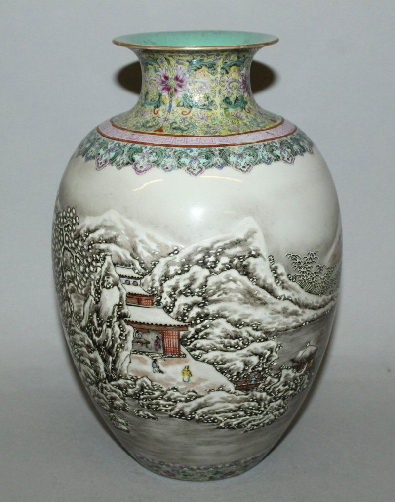 A GOOD QUALITY CHINESE FAMILLE ROSE & ENAMELLED SNOW (1 of 6)