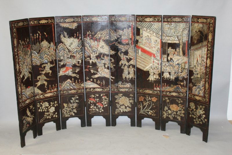 AN EARLY 20TH CENTURY CHINESE CARVED & LACQUERED WOOD (1 of 7)