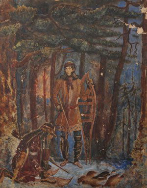 19th Century Canadian School. A Trapper with Dead Game (1 of 6)
