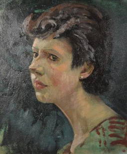 Circle of Arthur Ambrose McEvoy (1878-1927) British.: Circle of Arthur Ambrose McEvoy (1878-1927) British. Portrait of a Lady, Oil on Canvas laid down, 18” x 15”. £200-£300