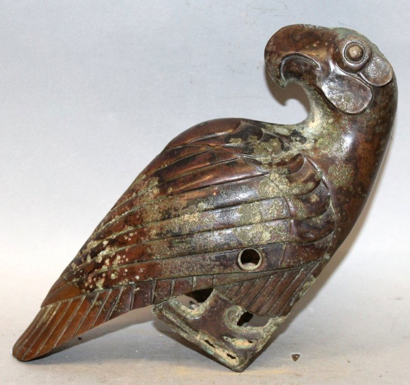 AN UNUSUAL CHINESE BRONZE FITTING IN THE FORM OF A (1 of 4)