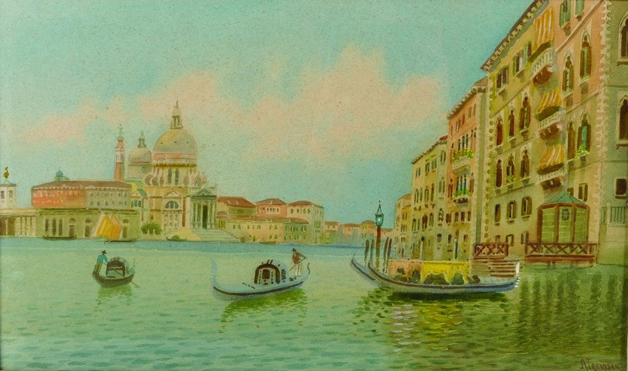 Alberto Travisant (1919-1978) Italian. The Grand Canal, (1 of 4)
