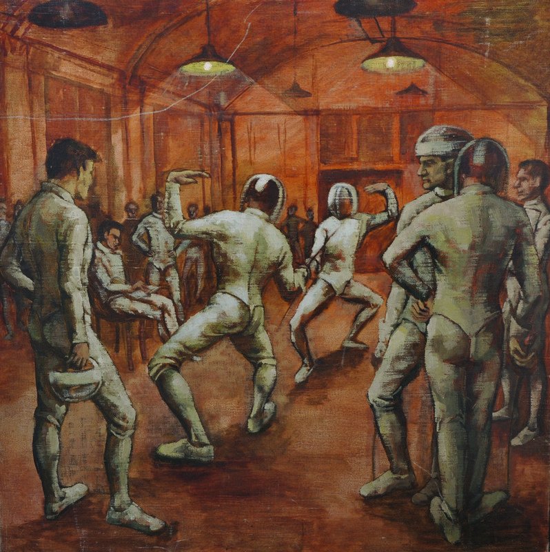 Alma A… Williamson (20th Century) British. 'Fencing', (1 of 4)