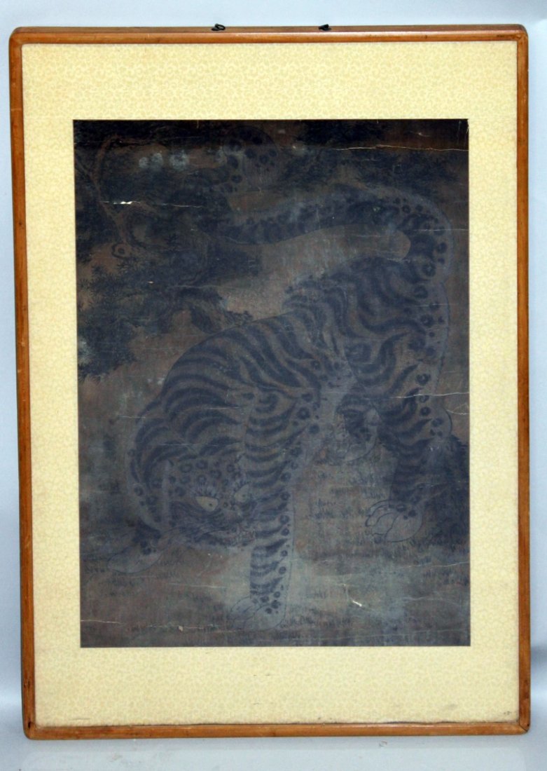 AN 18TH/19TH CENTURY FRAMED KOREAN PAINTING ON PAPER, (1 of 6)