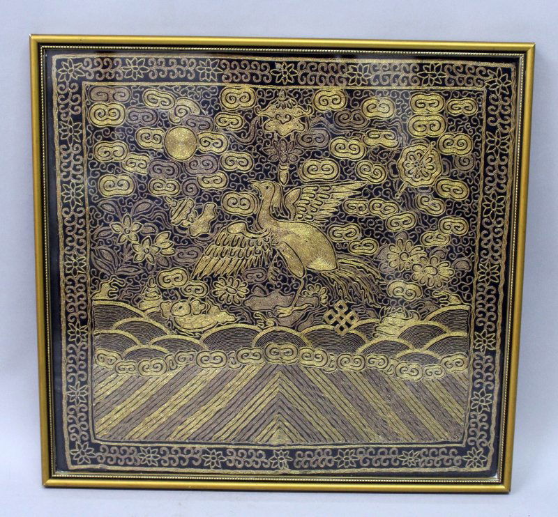 A GOOD QUALITY 19TH/20TH CENTURY FRAMED CHINESE GILT (1 of 6)