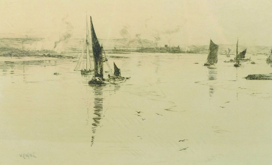 William Lionel Wyllie (1851-1931) British. A Shipping (1 of 3)