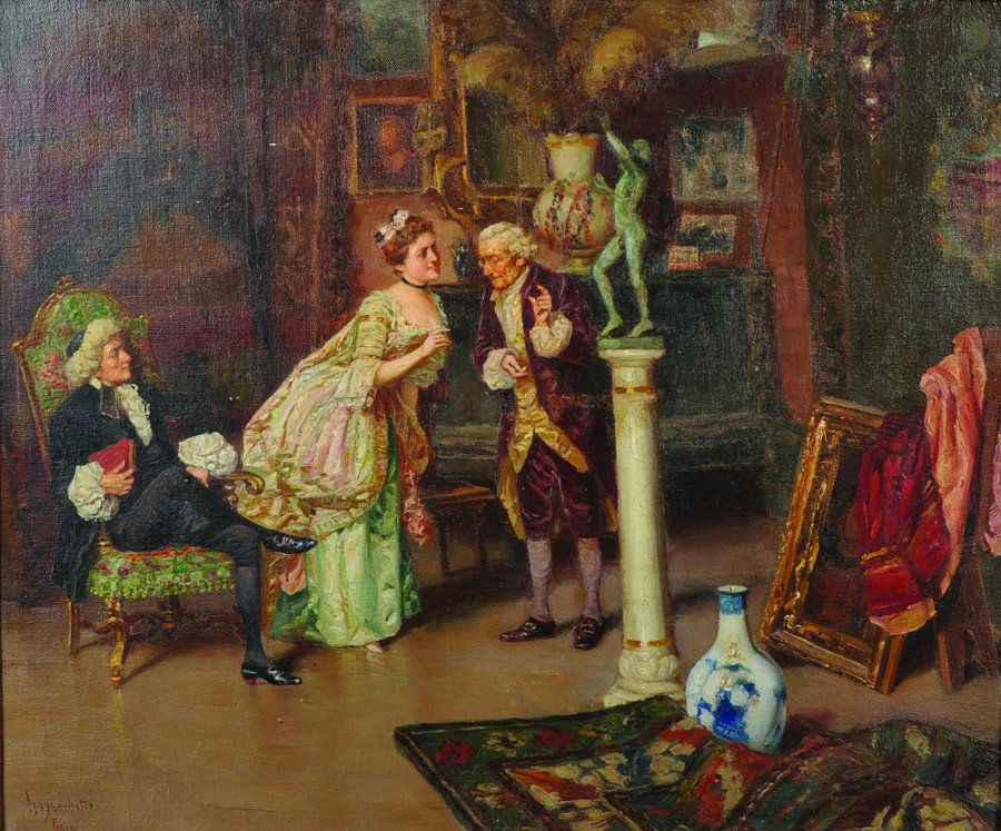 Ludovico Marchetti (1853-1909) Italian. Elegant Figures (1 of 4)