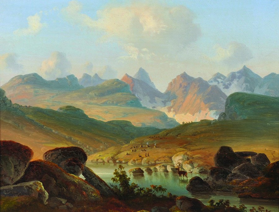 19th Century American School. A Mountainous River (1 of 7)