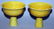 A PAIR OF CHINESE YELLOW ENAMELLED PORCELAIN STEM