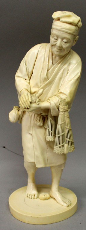 A LARGE FINE QUALITY SIGNED JAPANESE TOKYO SCHOOL IVORY (1 of 9)