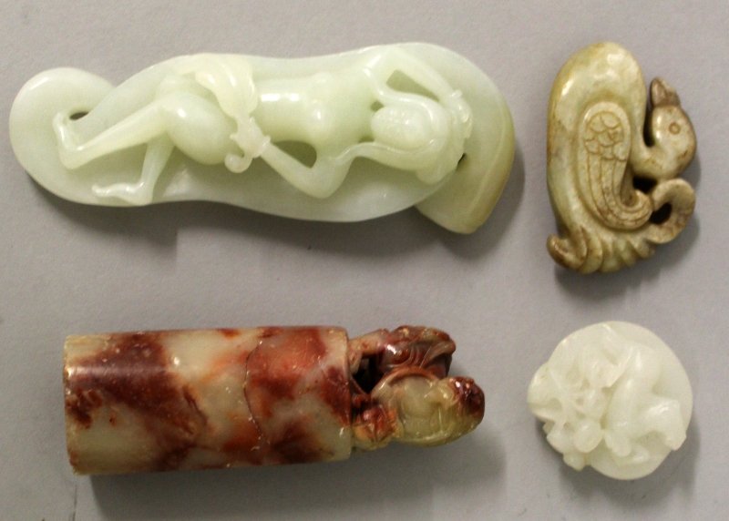 A 19TH/20TH CENTURY CHINESE SOAPSTONE SEAL, of oval (1 of 9)