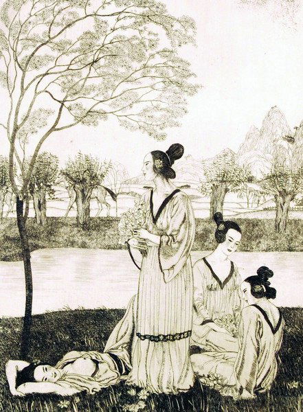 Arthur Paunzen (1890-1940) Austrian. “Lied Von Der: Arthur Paunzen (1890-1940) Austrian. “Lied Von Der Erde”, ‘Song of Earth’, (a tribute to Gustav Maher (1860-1911) Austrian), Engraving, Signed and Inscribed in Pencil, Unframed, overall 19 5��