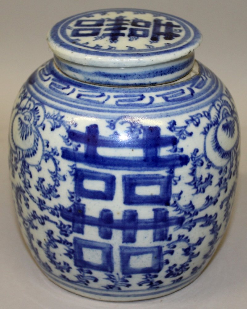 A 19TH CENTURY CHINESE BLUE & WHITE PROVINCIAL (1 of 7)