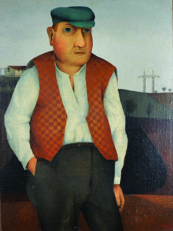 Vlastimil Benes (1919-1981) Czech. Study of a Man, with: Vlastimil Benes (1919-1981) Czech. Study of a Man, with a Beige Waistcoat, Oil on Canvas laid down, 25" x 18.5".