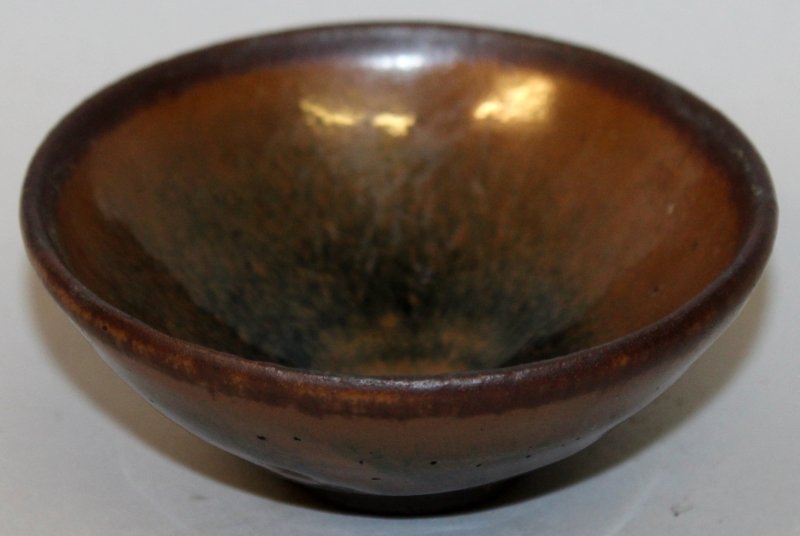 A CHINESE SONG STYLE HARE’S FUR CERAMIC TEABOWL, the (1 of 7)