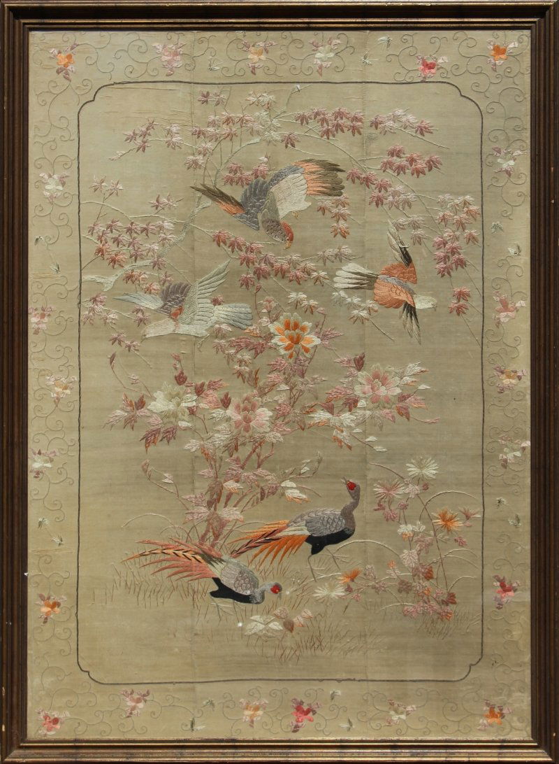 A VERY LARGE 19TH/20TH CENTURY FRAMED ORIENTAL (1 of 4)