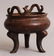 A CHINESE CIRCULAR SECTION TRIPOD BRONZE CENSER, - 4