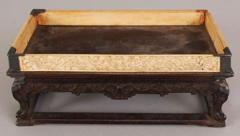 A GOOD 19TH CENTURY CHINESE RECTANGULAR HARDWOOD & (1 of 9)