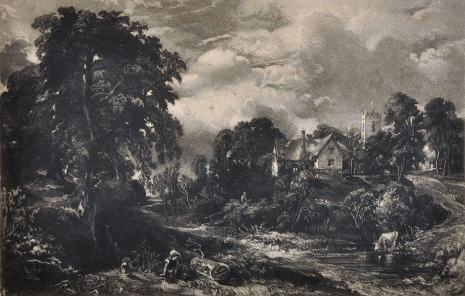 After John Constable (1776-1837) British. 'The Glebe: After John Constable (1776-1837) British. 'The Glebe Farm', Mezzotint, Unframed, 5.75" x 8.75", and five others by the same hand, six (6).