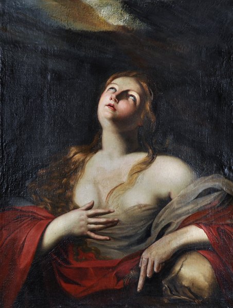 After Guido Reni (1575-1642) Italian. The Penitent: After Guido Reni (1575-1642) Italian. The Penitent Magdelene, Oil on Canvas, 40" x 31".