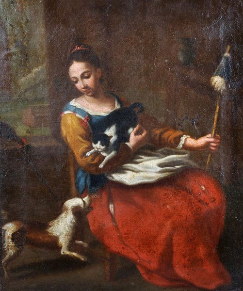 18th Century Italian School. An Interior Scene, with a (1 of 3)