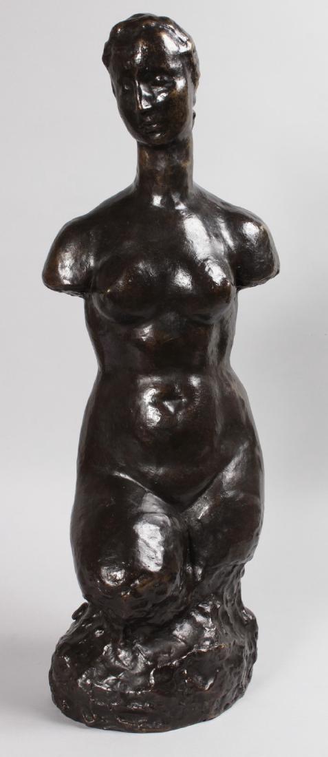 AFTER WILHELM LEHMBRUCK (1881-1919) GERMAN A FINE: AFTER WILHELM LEHMBRUCK (1881-1919) GERMAN A FINE BRONZE OF A FEMALE TORSO. Signed W. LEHMBRUCK, 7/12. 27.5ins high.