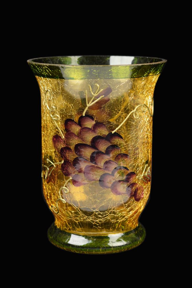 A European Stained Glass Grape Pattern Vase (1 of 5)