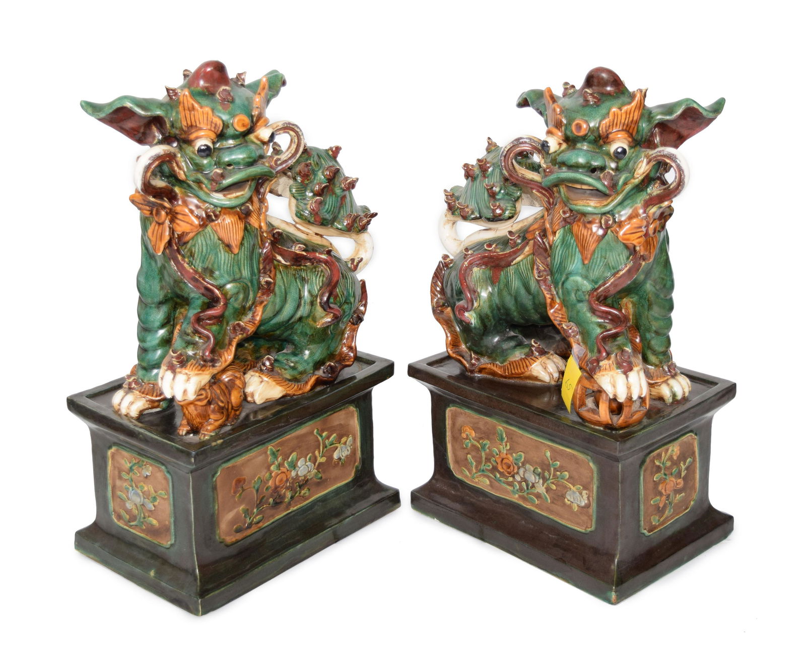 [Chinese] A Pair Guangdong Shiwan Pottery Statues of a (1 of 4)