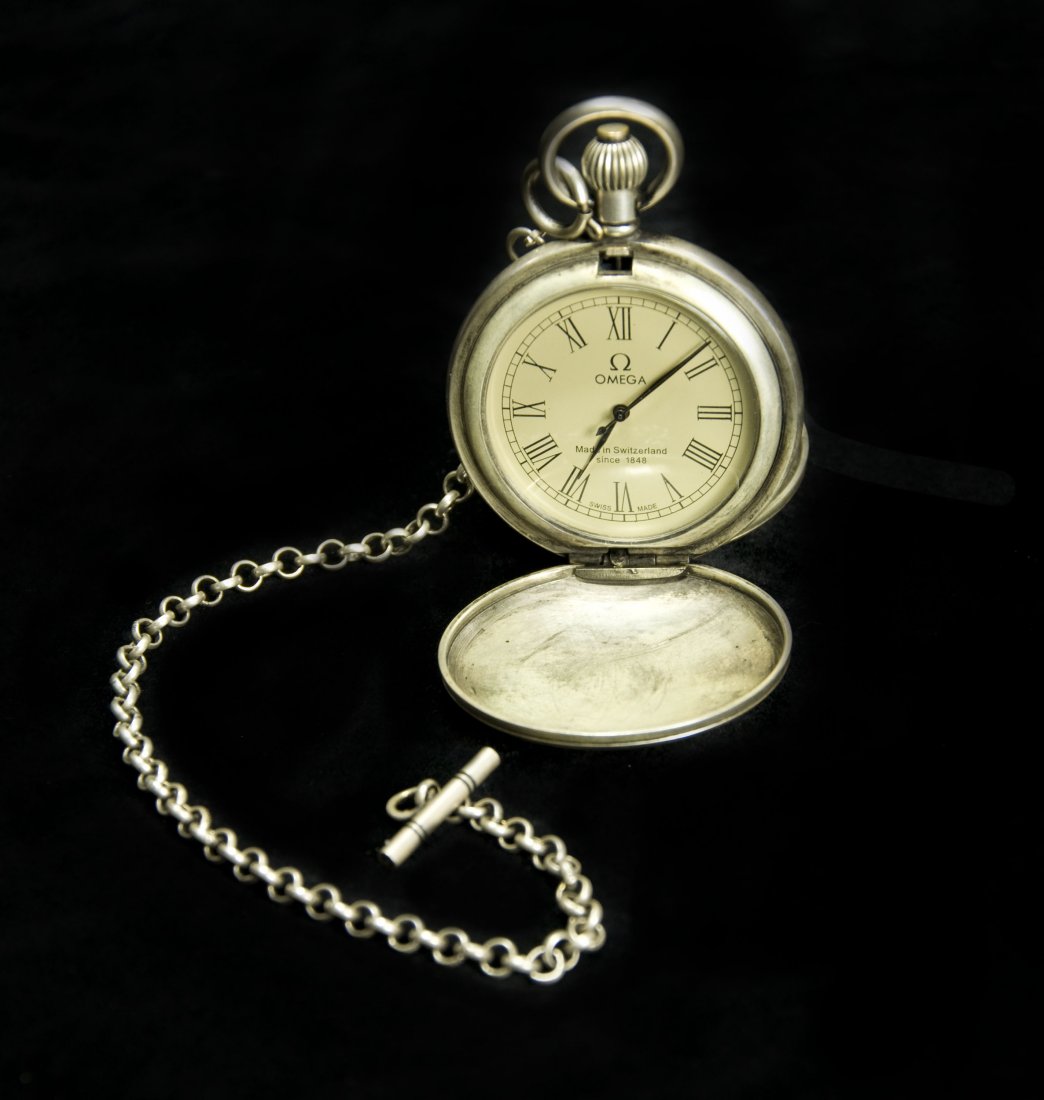 Antique Omega Sliver Pocket Watch, marked "Made in: Antique Omega Sliver Pocket Watch, marked "Made in Switzerland" 瑞士製古董Omega銀懷錶Dimensions: 10x5mm not include the chain All dimensions are measure