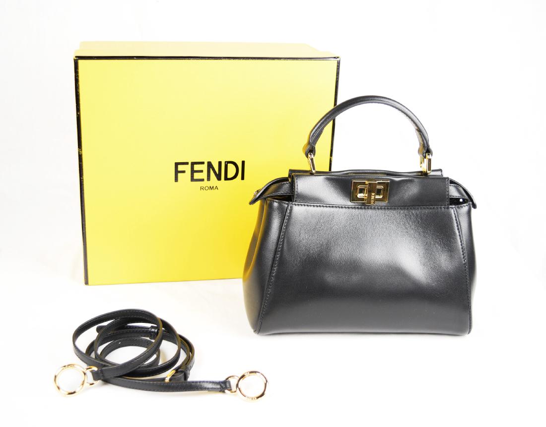 A Black Fendi Leather Handbag (1 of 6)
