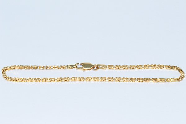 14K Yellow Gold Italian Byzantine 8" Bracelet (2mm) (1 of 2)