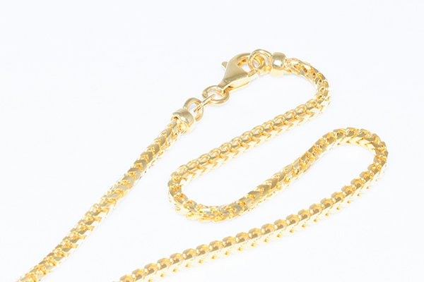 14K Gold Italian DiamondCut Franco Chain 18" Necklace (1 of 2)