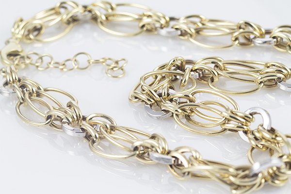 14K Gold Two-Tone 16" Link Chain Necklace (1 of 7)