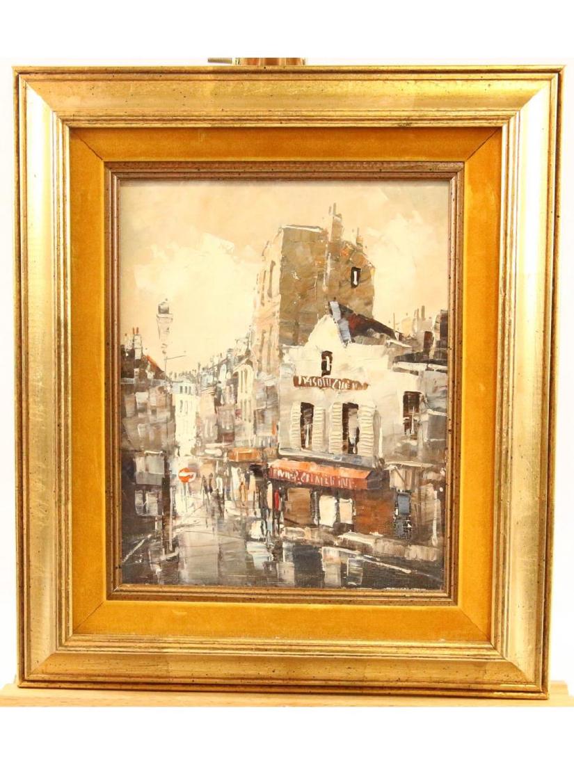 French Street Scene with Figures Unknown Artist (1 of 2)