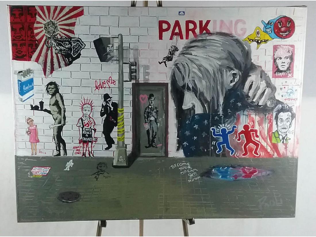 "Graffiti Documentary" Mixed Media on Canvas (1 of 3)