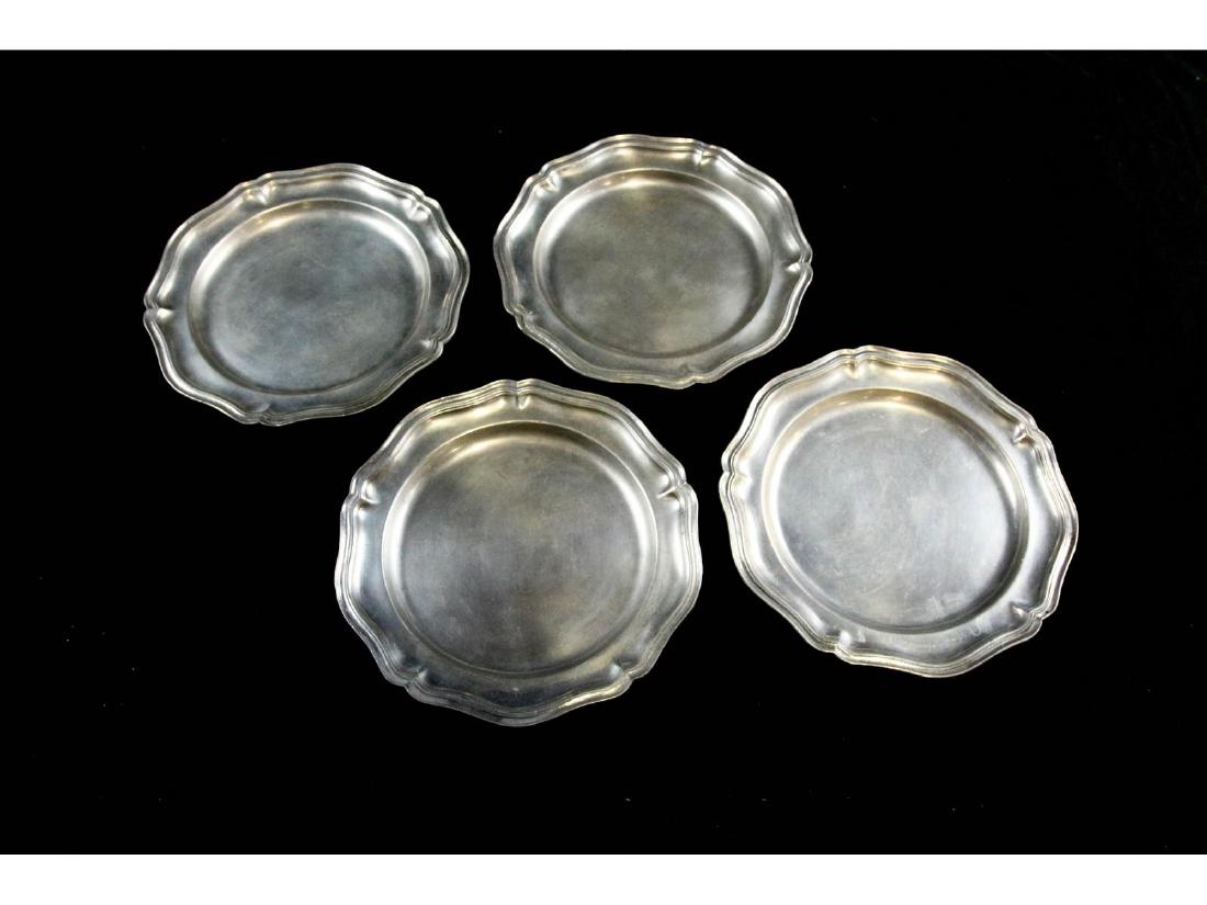 Four 19th Century European Pewter Plates (1 of 3)