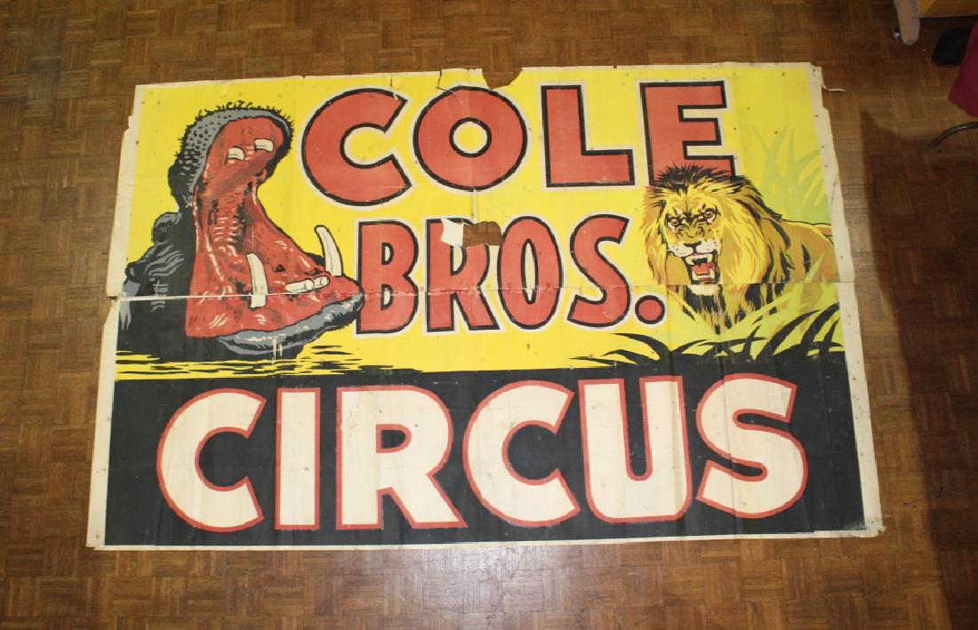 Large 8 sheet Cole Brothers Circus Poster (1 of 3)