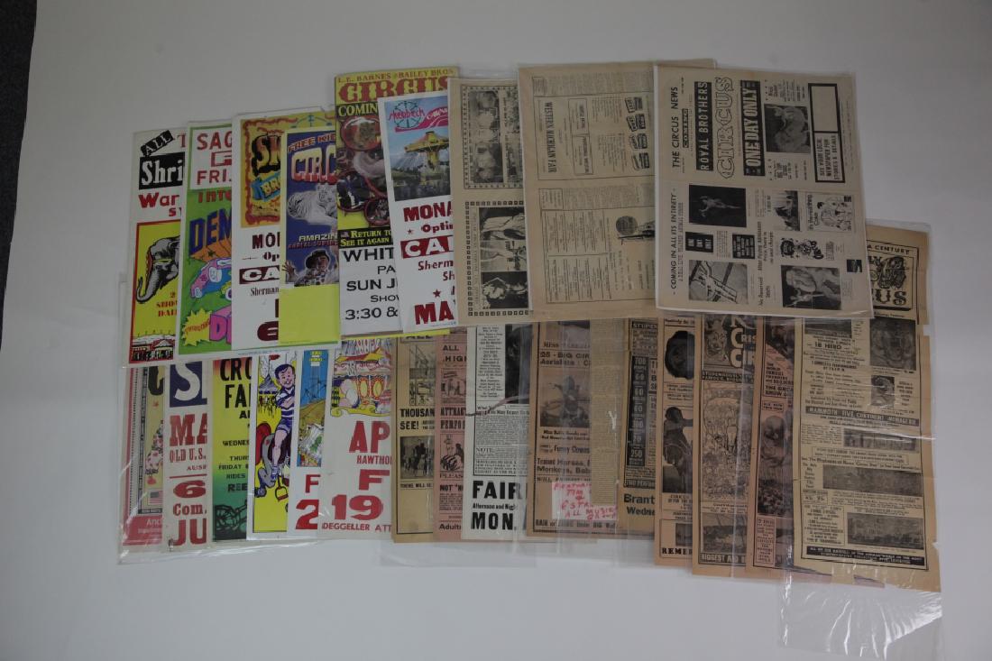 Lot of Circus Newspaper Articles & Advertisements (1 of 1)