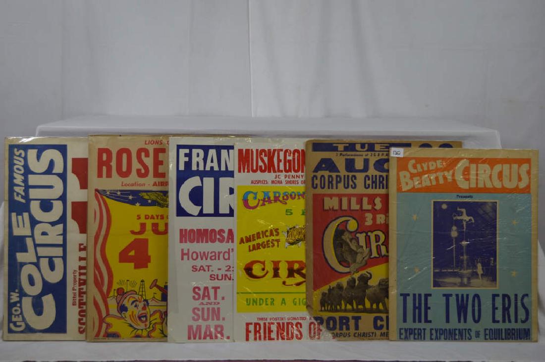 Lot of 6 Assorted Circus Posters: Clyde Beatty (1 of 1)