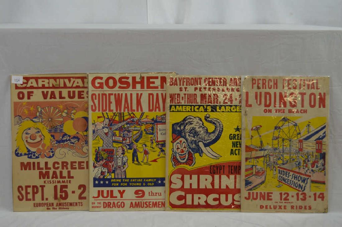 Lot of 4 Assorted Posters: European Amusements (1 of 1)