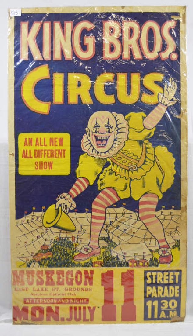 Lot of King Bros. Circus Oversized Poster (1 of 1)