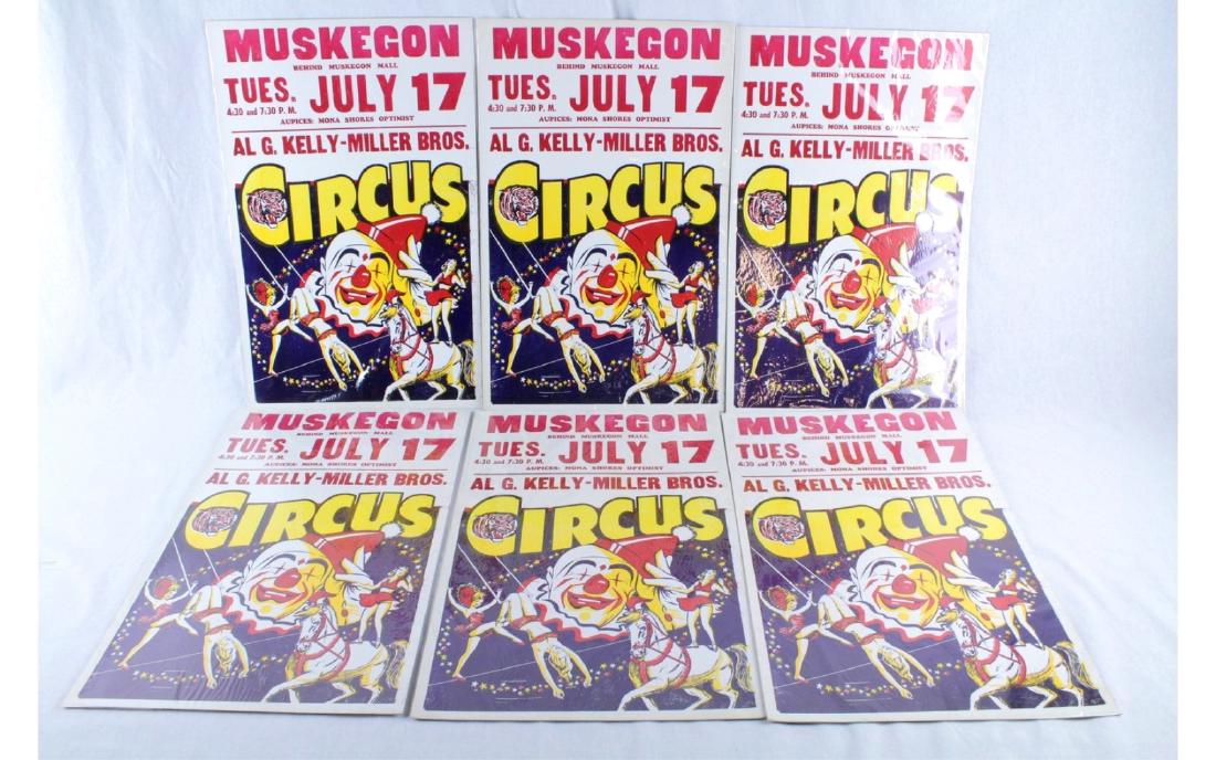 Lot of 6 Kelly-Miller Bros. Circus Posters (1 of 2)